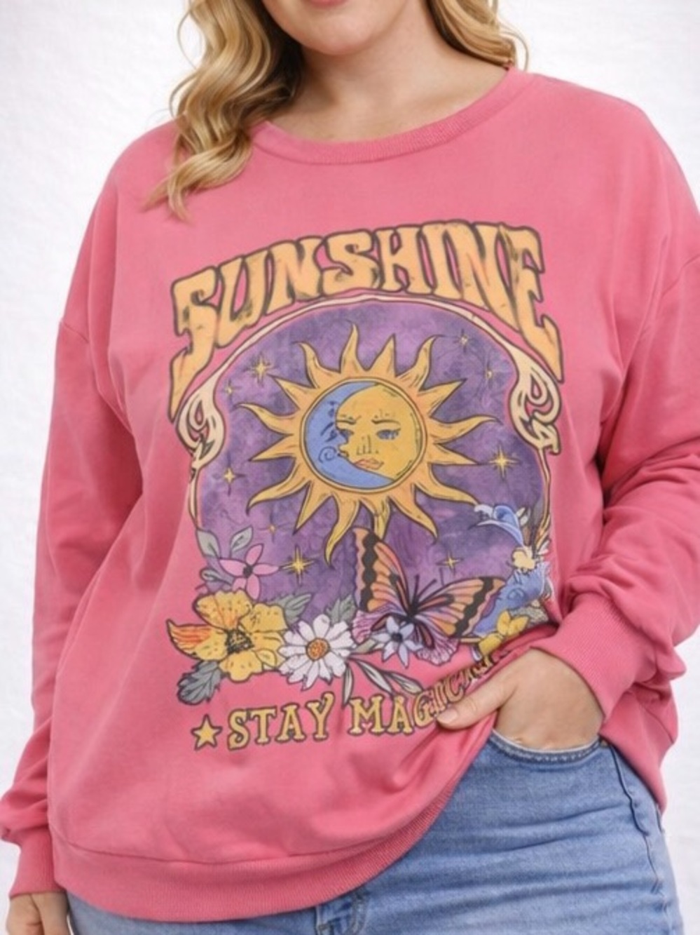 Women’s Plus Size Sweatshirt with Graphic Design - Size 7X